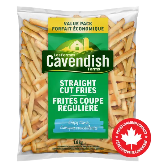 Crispy Classic Straight Cut Fries Value Pack 1.8 kg