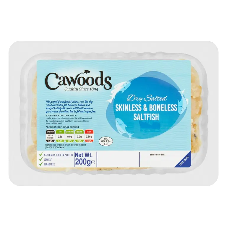 Dry Salted Skinless & Boneless Saltfish 200g