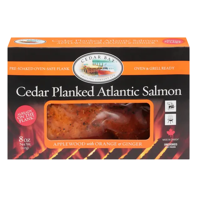 Cedar Planked Applewood w/Orange & Ginger Atlantic Salmon Frozen
