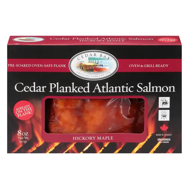 Cedar Planked Hickory Maple Atlantic Salmon Frozen