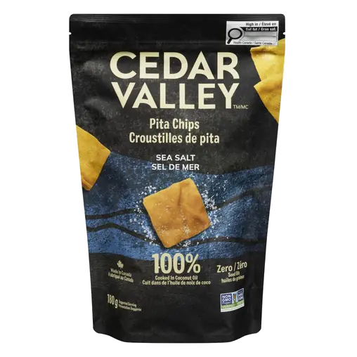 Cedar Valley Selections Pita Chips Sea Salt 180 g