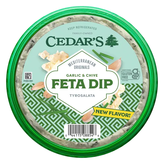 Gluten Free Garlic & Chive Feta Dip