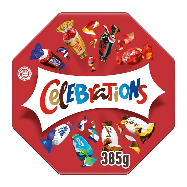 Milk Chocolate Centerpiece Box Chocolate & Biscuit Bars 385g