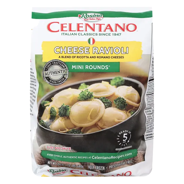 Mini Rounds Cheese Ravioli Pasta Frozen