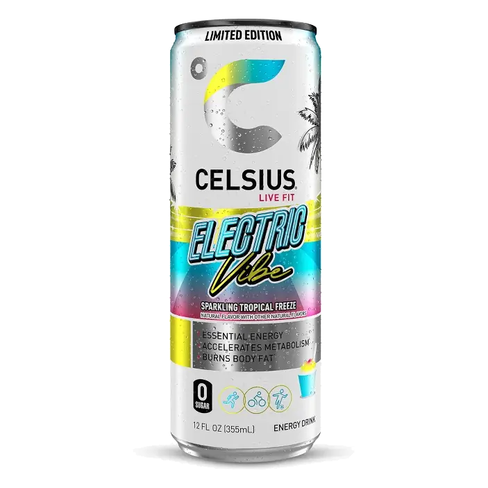 Celsius Electric Vibe Energy Drink, 12 fl oz: Caffeinated