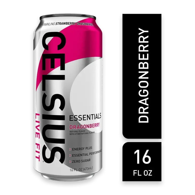 ESSENTIALS Sparkling Dragonberry Energy Drink Can