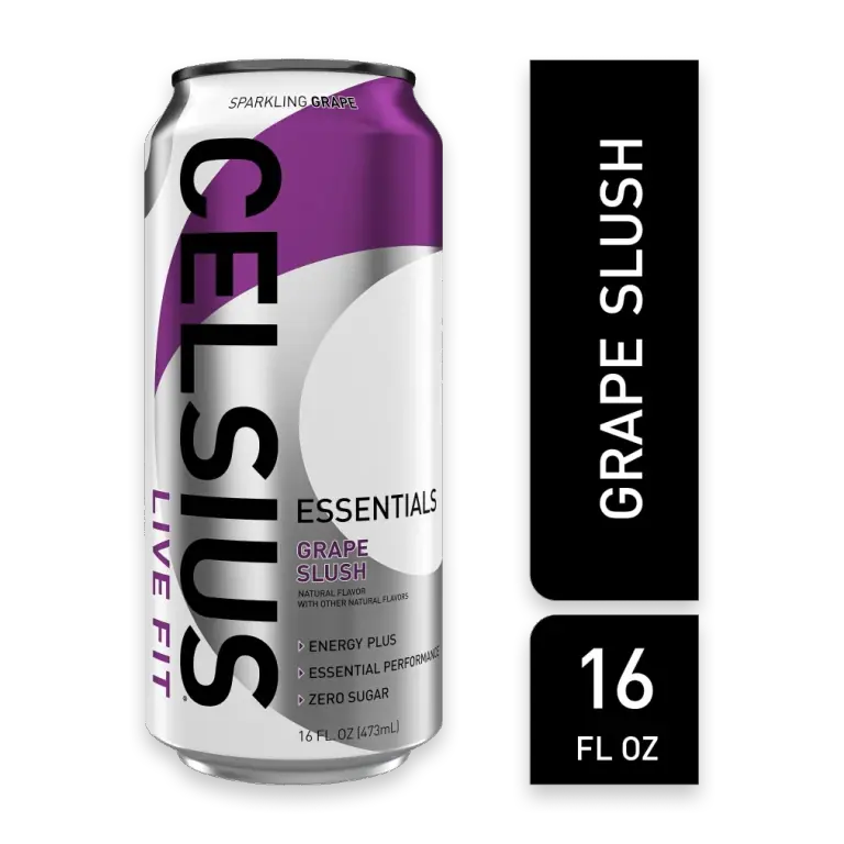 ESSENTIALS Sparkling Grape Slush Energy Drink Can