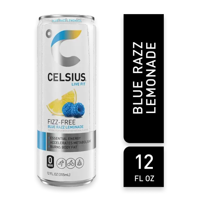 Fizz Free Blue Razz Lemonade Energy Drink Can