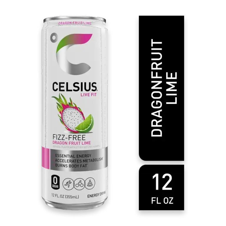 Fizz Free Dragon Fruit Lime, Functional Energy Drink 12 Fl Oz Single Can