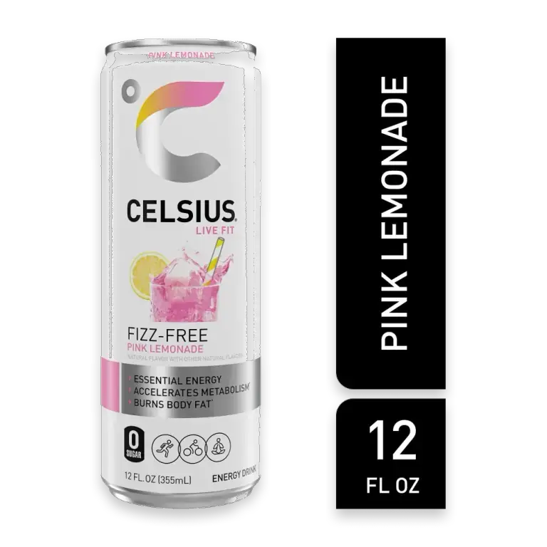 Fizz Free Pink Lemonade, Functional Energy Drink 12 Fl Oz Single Can