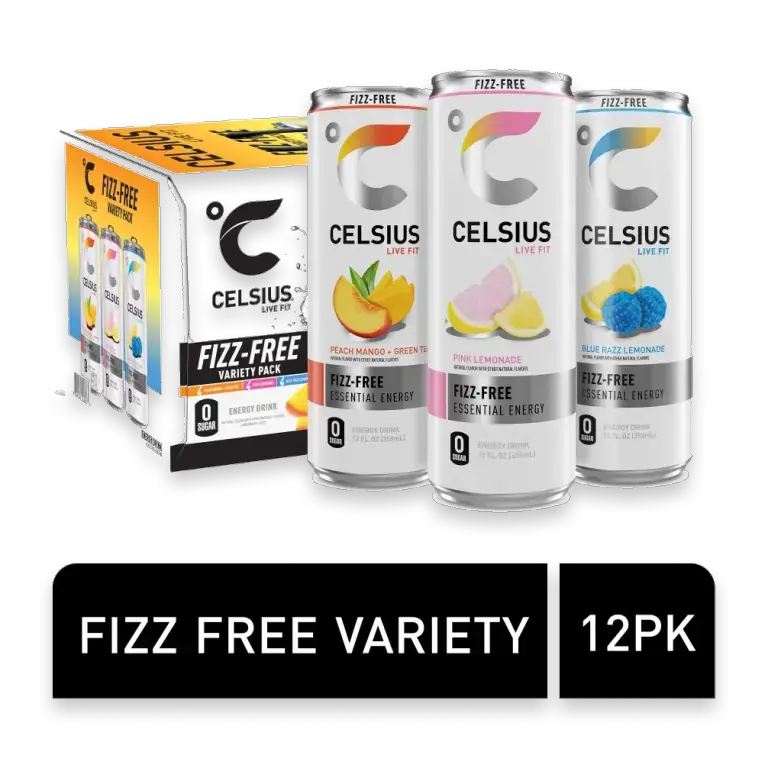 Fizz Free Variety Pack, Functional Energy Drink 12 Fl Oz (Pack of 12)