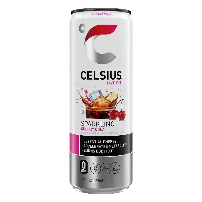 CELSIUS Sparkling Cherry Cola Functional Energy Drink, 12 fl oz Single Can