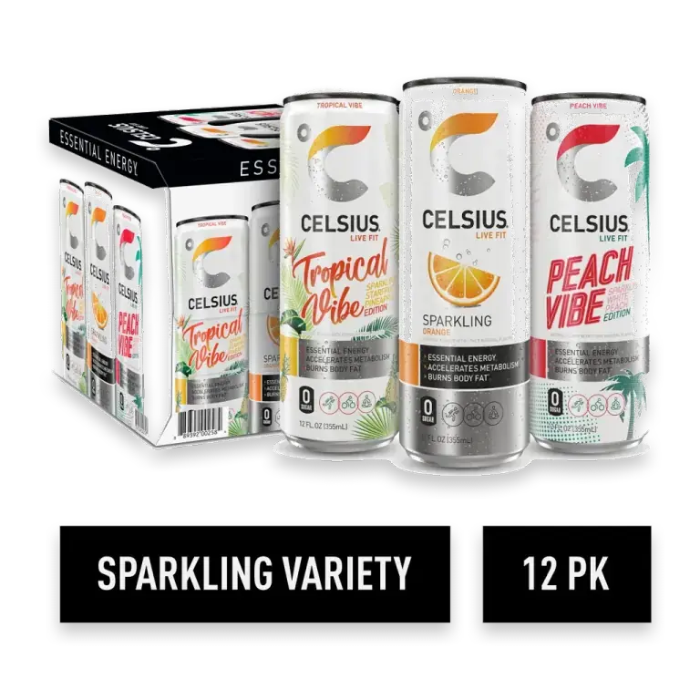 Sparkling Core Vibe Variety Pack, Functional Energy Drink 12 Fl Oz