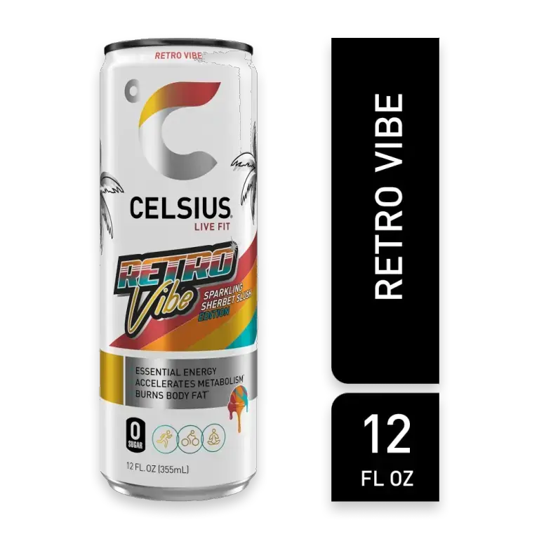 Sparkling Retro Vibe Energy Drink Can