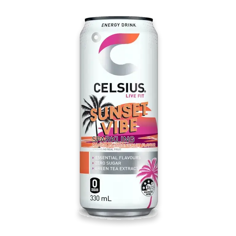 Sunset Vibe Energy Drink Sparkling Mango Passionfruit