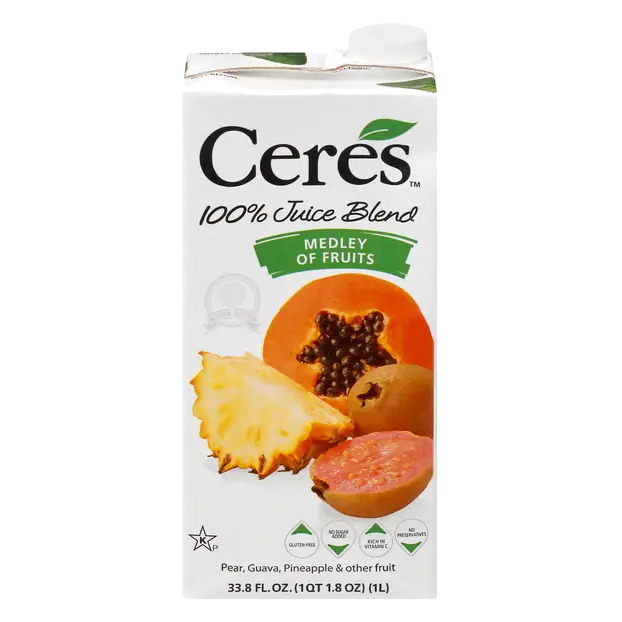 100% Fruit Juice Blend Medley of Fruits No Sugar Added All Natural
