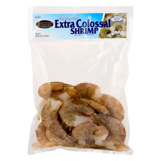 Farm Raised Raw Easy Peel Extra Colossal Shrimp Frozen