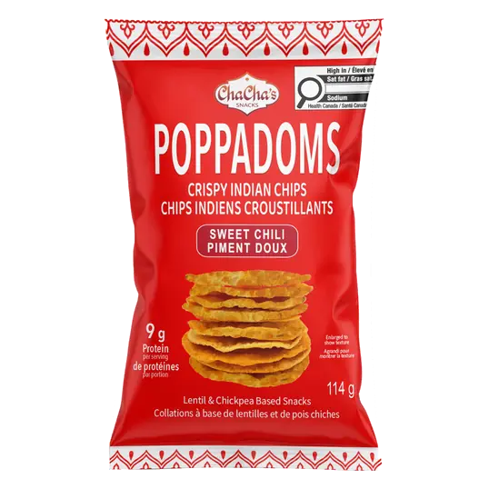 Poppadoms Crispy Indian Chips Sweet Chili 114 g