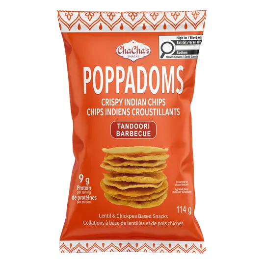 Poppadoms Crispy Indian Chips Tandoori Barbecue 114 g