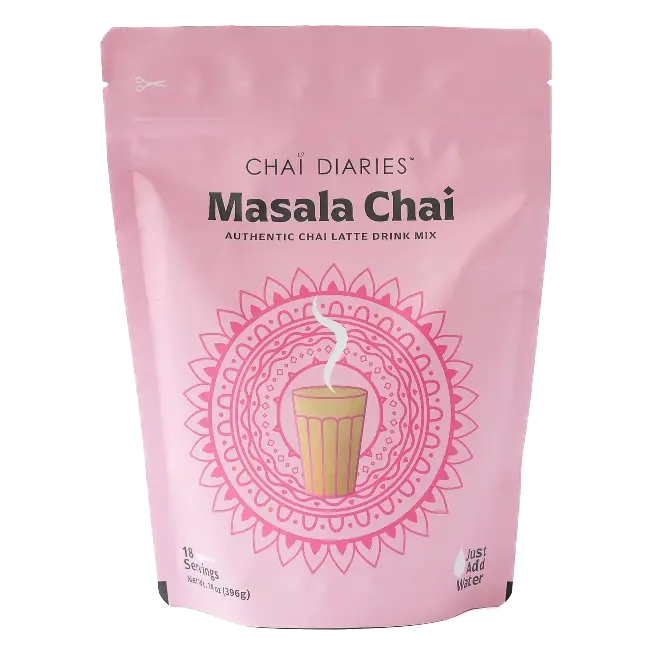 Chai Diaries Insta Masala Chai Latte Premix, 14oz: Caffeinated
