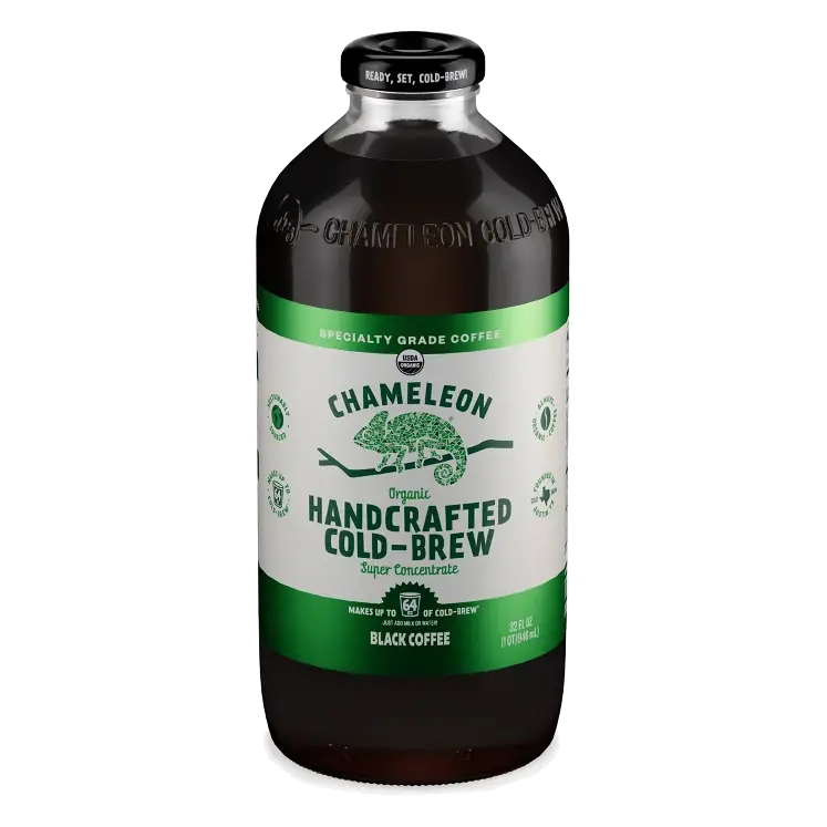 Chameleon Cold Brew Black Coffee Concentrate, 32 fl oz: Organic, Dark Roast