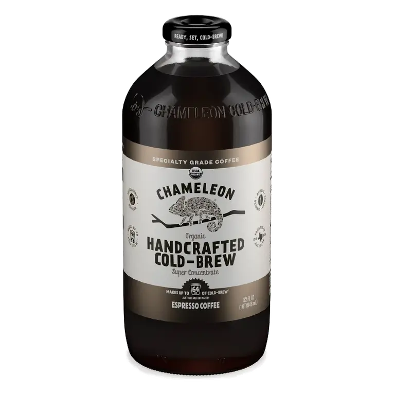 Chameleon Cold-Brew Espresso Concentrate, 32 fl oz: Dark Roast, Central American Arabica Beans