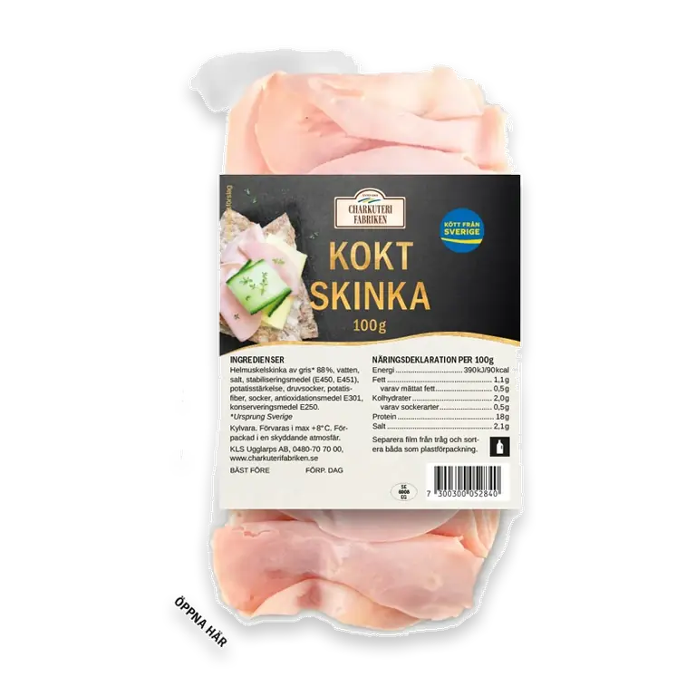 Skinka Kokt Tunna skivor 100g