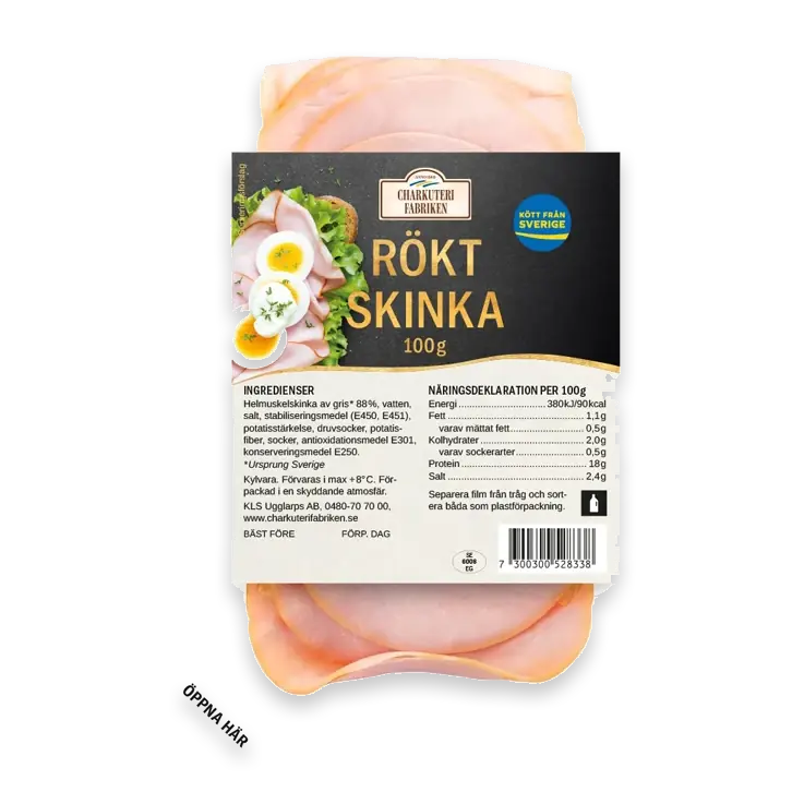 Skinka Rökt Tunna skivor 100g