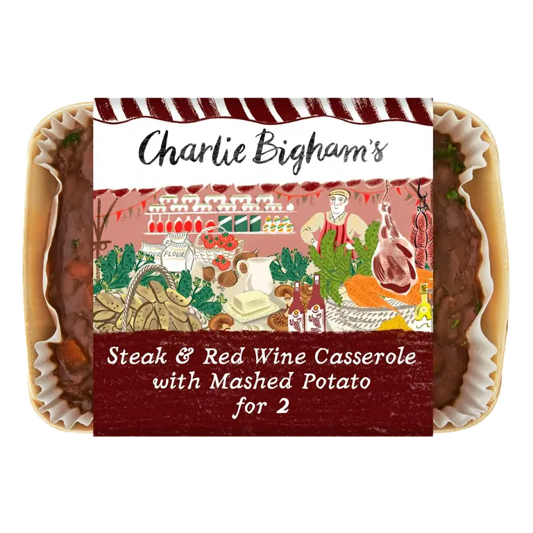 Steak & Red Wine Casserole with Mashed Potato 800g