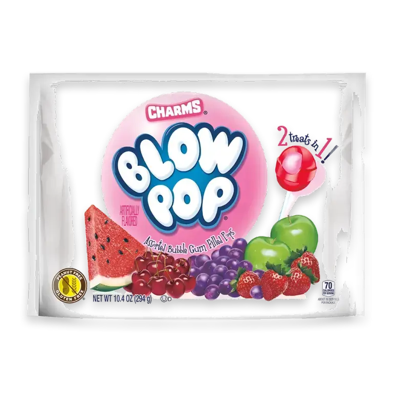 Blow Pop Assorted Bubble Gum Filled Pops
