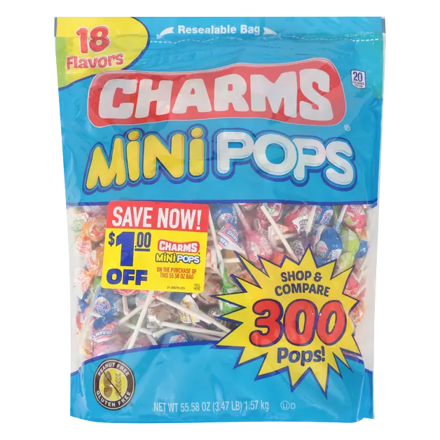 Blow Pop Mini Assorted Bubble Gum Filled Lollipop Candy - 200 ct