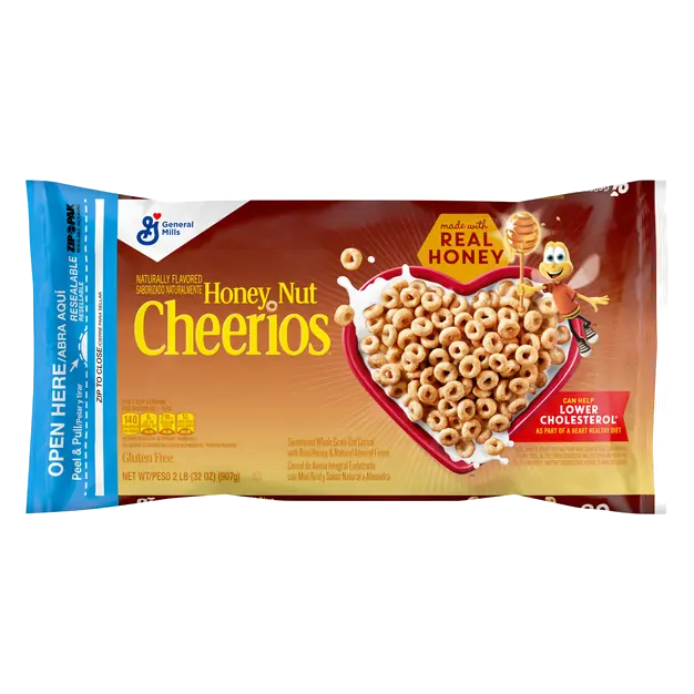 Gluten Free Honey Nut Whole Grain Oat Cereal Bag