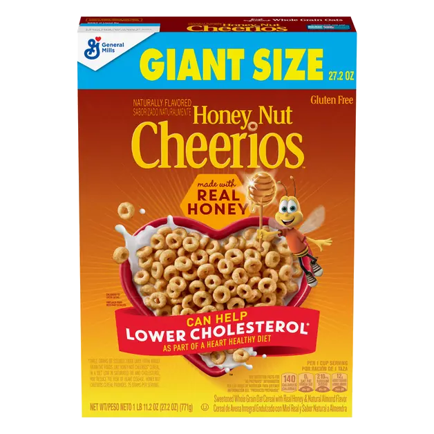 Gluten Free Honey Nut Whole Grain Oat Cereal Giant Size