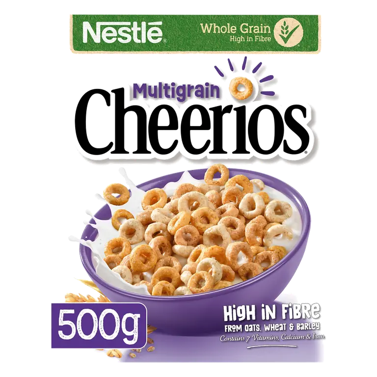 Nestlé Cheerios Multigrain Hoop Breakfast Cereal 500g