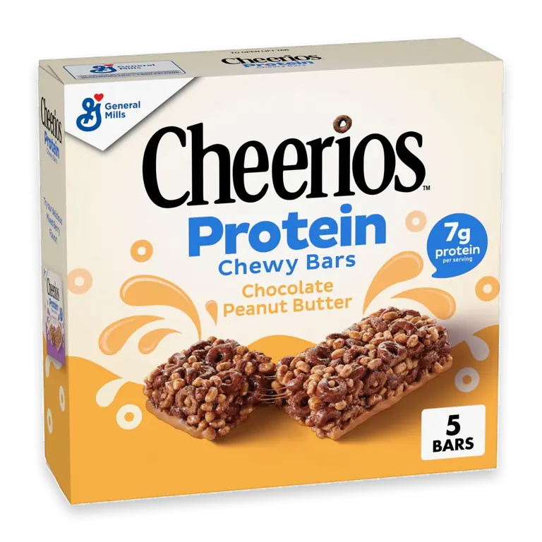 Protein Chocolate Peanut Butter Chewy Cereal Treat Bars
