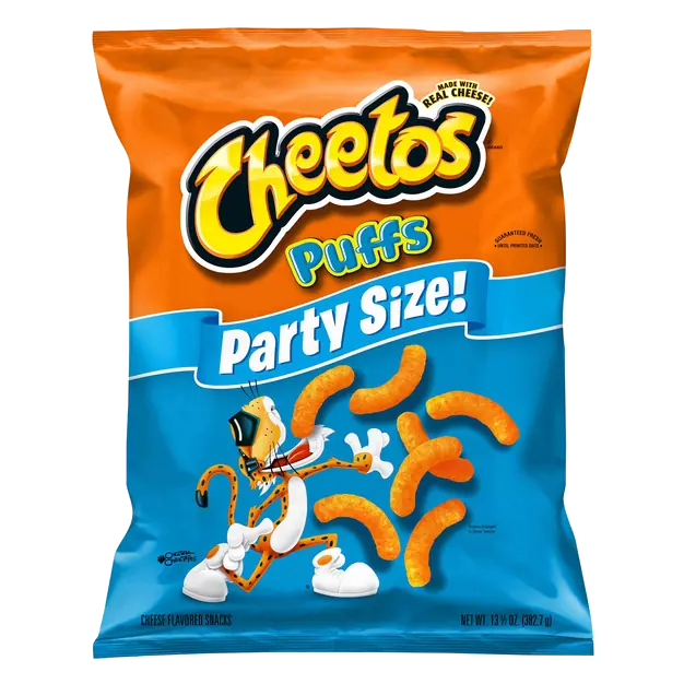 Cheese Flavored Snacks Puffs Party Size
