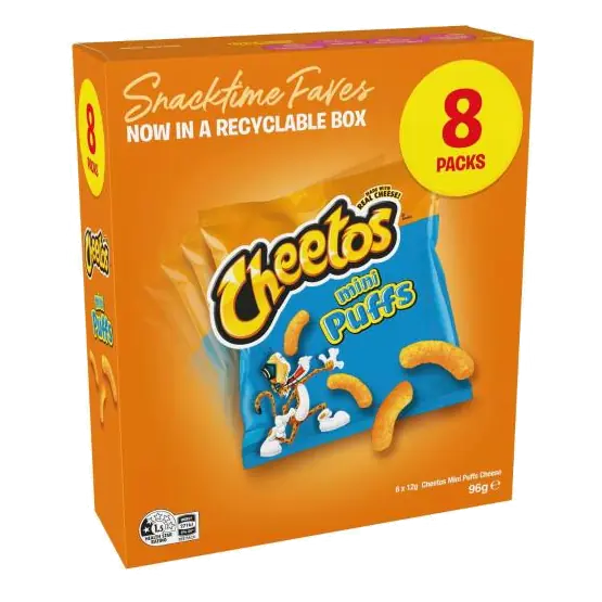 Cheese Mini Puffs Lunchbox Multipack 8 Pack