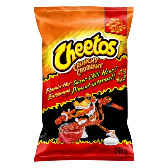 Crunchy Cheese Flavoured Snacks Flamin' Hot Sweet Chili Heat 268 g