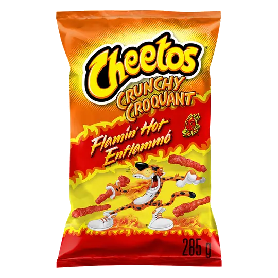Crunchy Flamin' Hot Cheese Flavoured Snacks 285 g