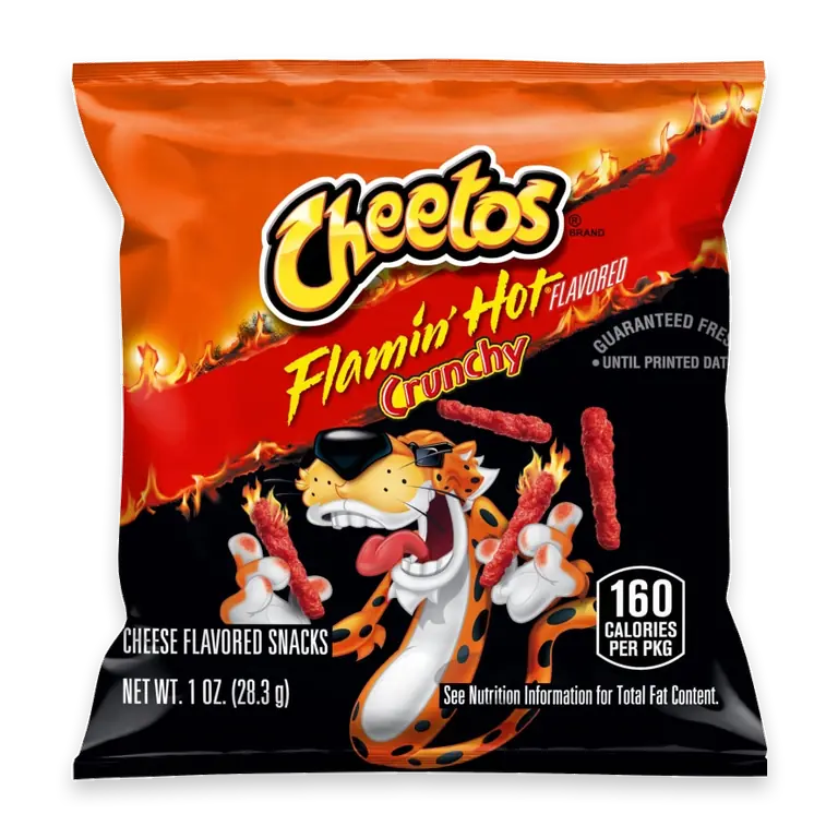 Crunchy Cheese Flavored Snacks Flamin' Hot Flavored 1 Oz