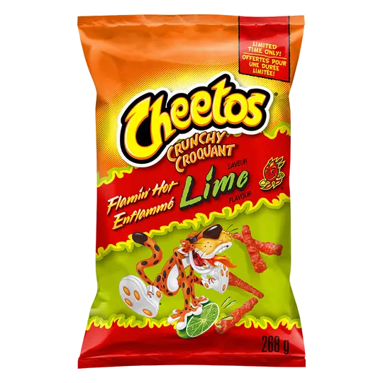 Crunchy Cheese Flavoured Snacks Flamin' Hot Lime 268 g