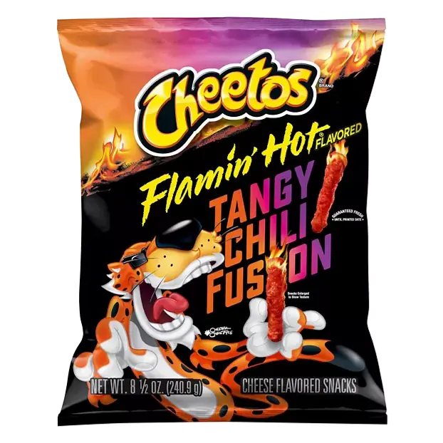 Flamin' Hot Cheese Flavored Snacks, Tangy Chili Fusion