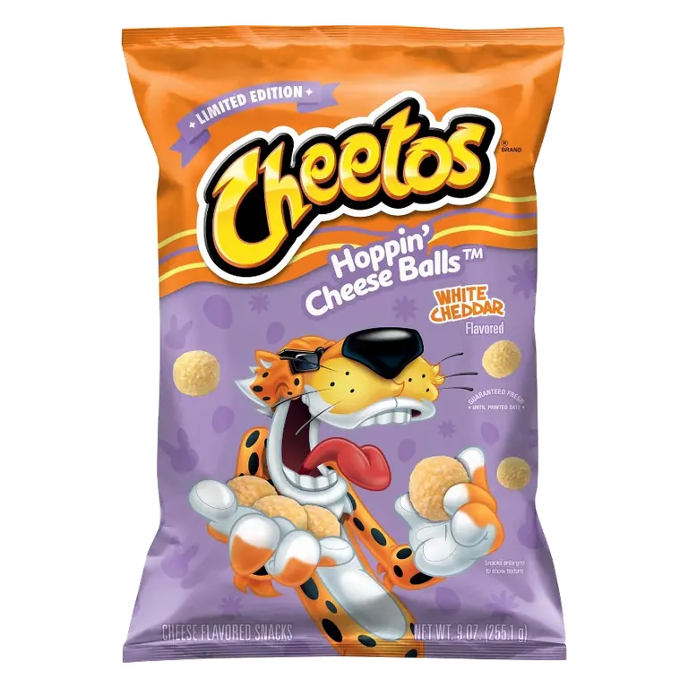 Cheetos Holiday Snowy Cheese Balls White Cheddar Chips, 9oz