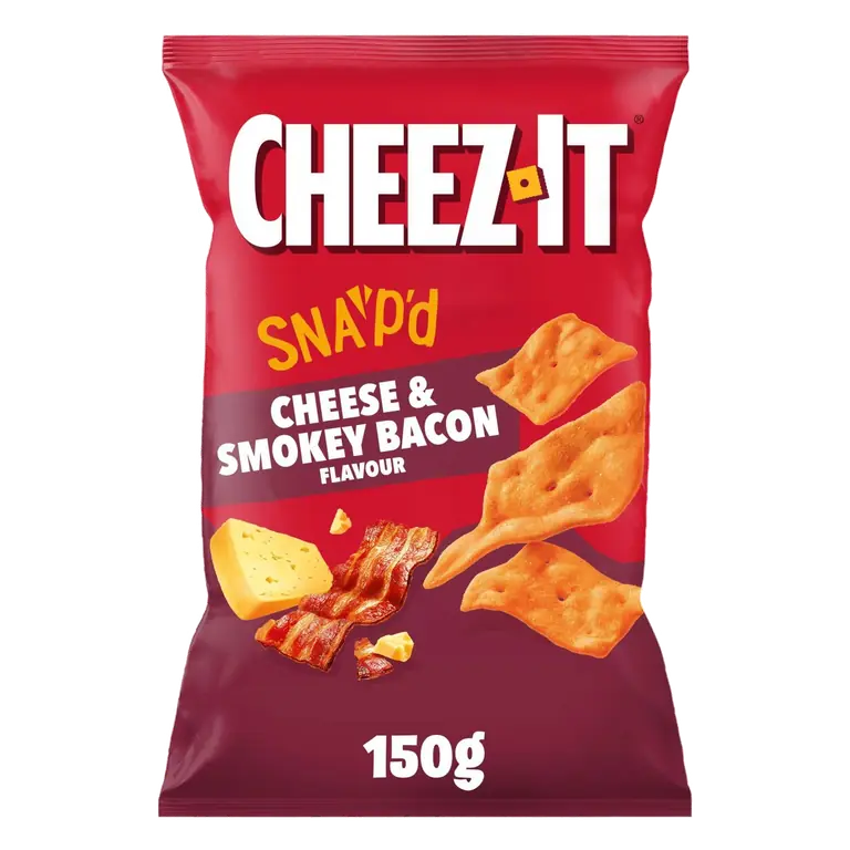 Cheese & Smokey Bacon Flavour Thin & Crispy Baked Snacks 150g