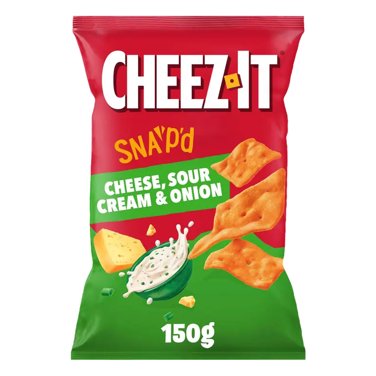 Cheez-It Cheese Sour Cream & Onion Thin & Crispy Baked Snacks 150g