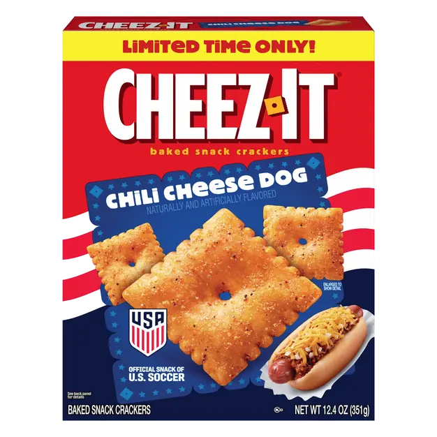 Chili Cheese Dog Baked Snack Crackers