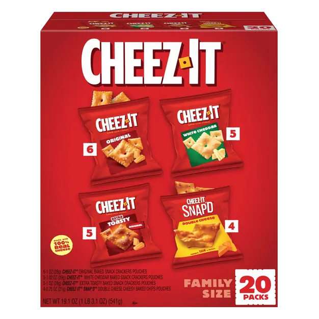 Classic Mix Baked Cheese Crackers Variety Packs - 20 ct