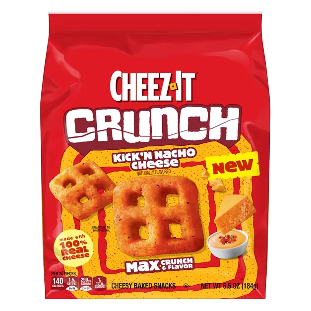Crunch Kick'n Nacho Cheese Cheesy Baked Snacks