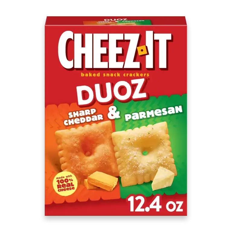DUOZ Sharp Cheddar and Parmesan Cheese Crackers