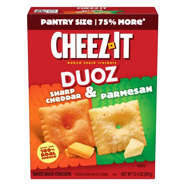 Duoz Sharp Cheddar & Parmesan Baked Cheese Crackers